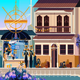 Houses in Cris Tales inspired by real world homes in Houses in the city of Cartagena de Indias in Columbia.